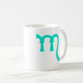 Mug Scorpio en bleu Turquoise (Devant droit)