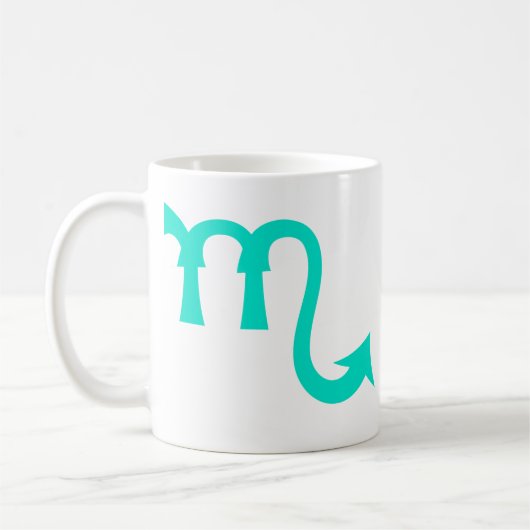 Mug Scorpio en bleu Turquoise (Gauche)