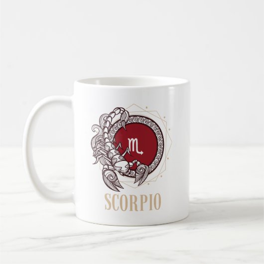 Mug Scorpio Horoscope Cadeau d'anniversaire  (Gauche)