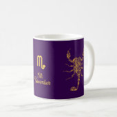 Mug Scorpio novembre Anniversaire Zodiac astrologique (Devant droit)