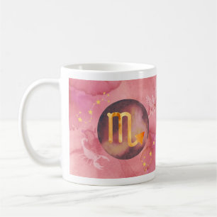Mug Scorpio Rouge Aquarelle Astrologie Zodiac Sign Mus