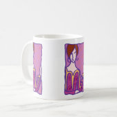 Mug Scorpio Woman des années 1920 en violet (Devant gauche)