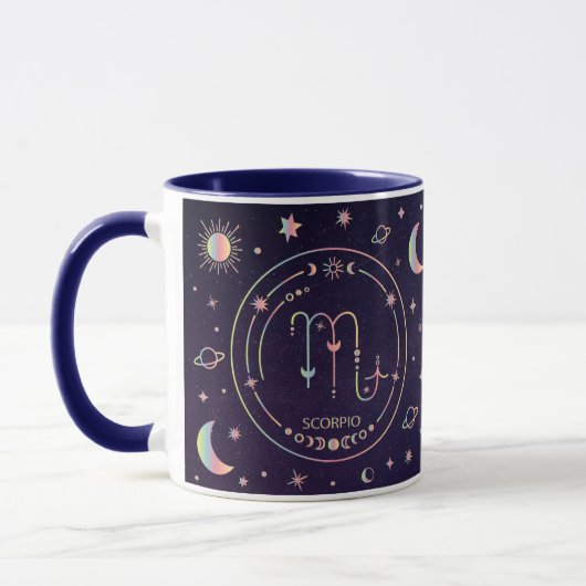 Mug Scorpio zodiac constellation et des faits de trait (Gauche)