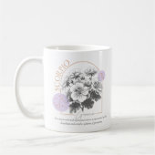 Mug Scorpion Astrologie Fleur de Géranium Zodiaque Ann (Gauche)