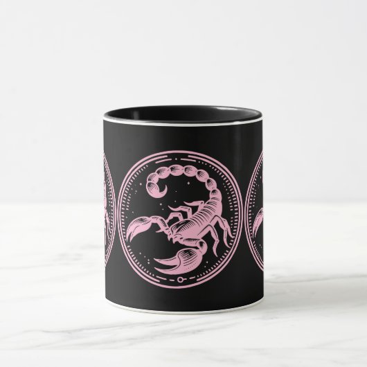 Mug Scorpion rose Astrologie Scorpion SIGNE Zodiaque (Centre)
