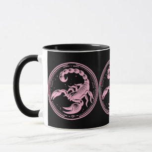 Mug Scorpion Rose Astrologie Signe Zodiaque Scorpion