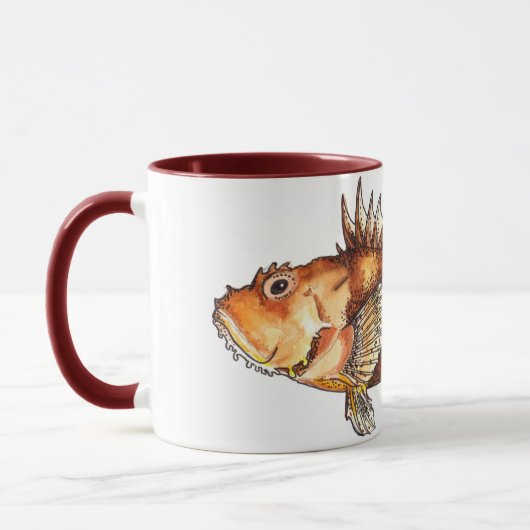 Mug Scorpionfish Art, realistic illustration (Gauche)
