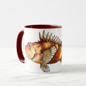 Mug Scorpionfish Art, realistic illustration (Devant gauche)