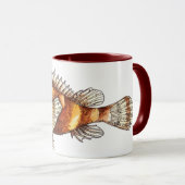 Mug Scorpionfish Art, realistic illustration (Devant droit)