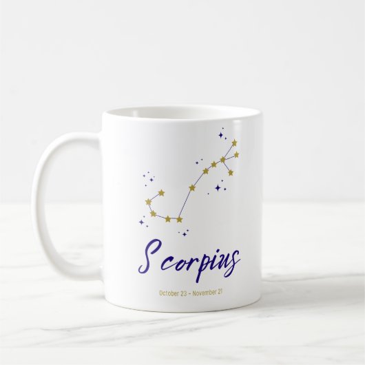 Mug Scorpus Zodiac Constellation Star Horoscope Astro (Gauche)