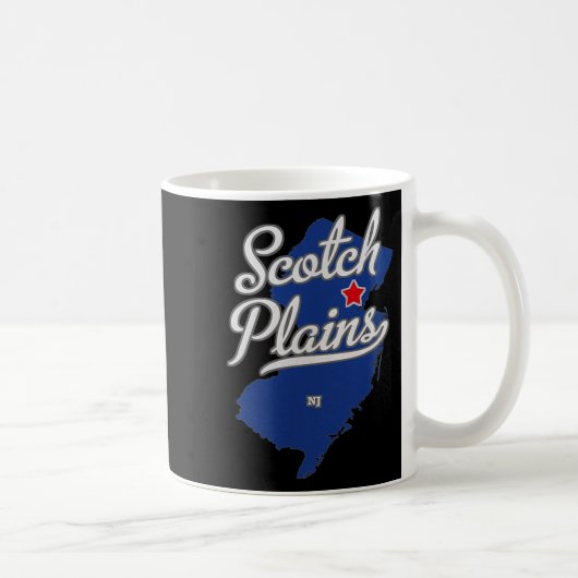 Mug Scotch Plains New Jersey Nj Map (Droite)