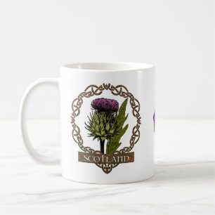 Mug Scotland Scottish Thistle Celtic Knogrammes