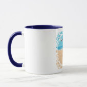 Mug Scottie à la plage avec mouette (Gauche)