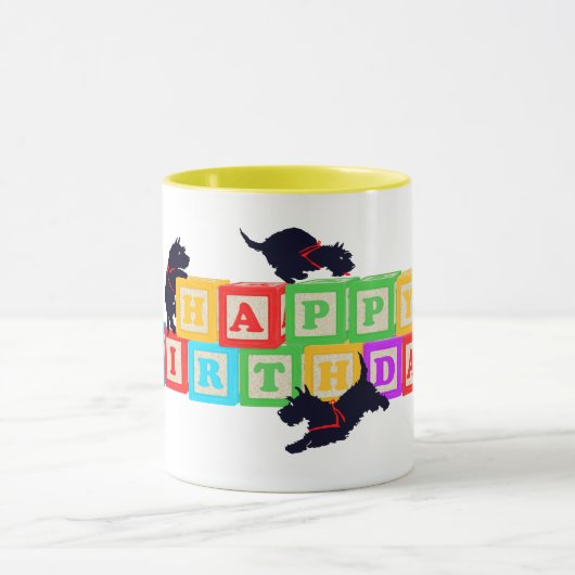 Mug Scottie Birthday Blocks (Centre)