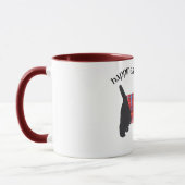 Mug Scottie en pull à carreaux rouge et bleu (Gauche)