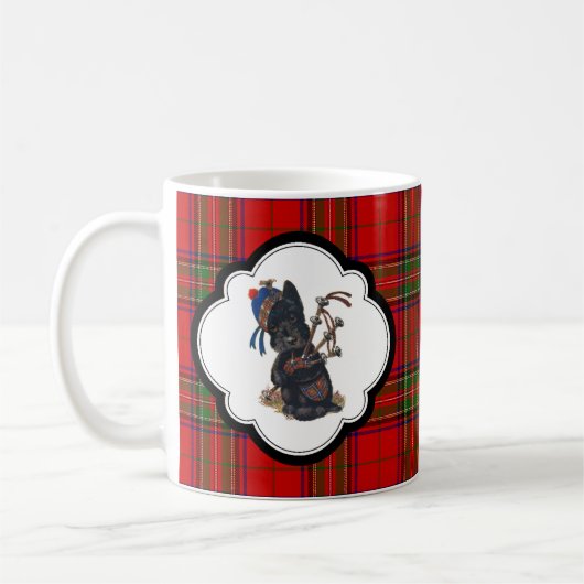 Mug Scottie mignon jouant des cornemuses (Gauche)
