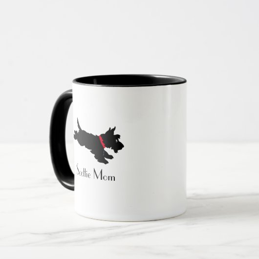 Mug Scottie Mom Scottie Scottish Terrier Fun Nom perso (Devant gauche)