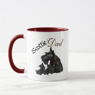 Mug Scottie Papa et chiots Fête des Pères