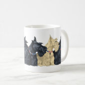 Mug Scotties Alignés (Devant droit)
