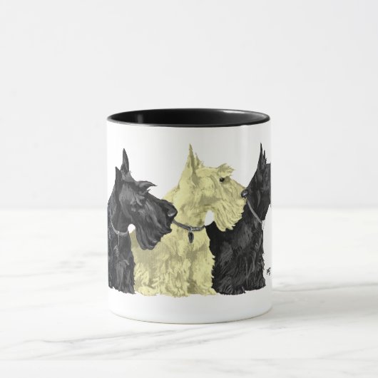 Mug Scotties noirs et froment (Centre)