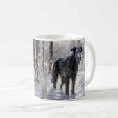 Mug Scottish Deerhound Laissez-le neiger Noël (Devant droit)