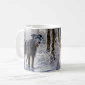 Mug Scottish Deerhound Laissez-le neiger Noël (Devant gauche)