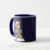 Mug Scottish Highland Cow Christmas Piper (Devant gauche)