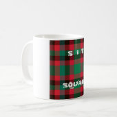 Mug Scottish Royal À damiers Tartan Plaid avec texte (Devant gauche)