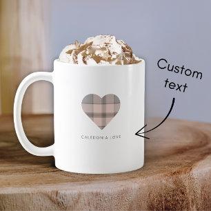 Mug Scottish Tartan Heart