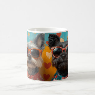 Mug Scottish Terrier avec coeur Roses Saint-Valentin