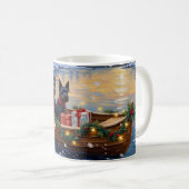 Mug Scottish Terrier Christmas Boat Holiday (Devant droit)