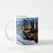 Mug Scottish Terrier Christmas Boat Holiday (Gauche)