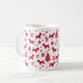 Mug Scottish Terrier Design de Noël (Devant gauche)