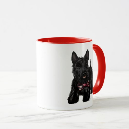 Mug Scottish Terrier et Bow (Devant droit)