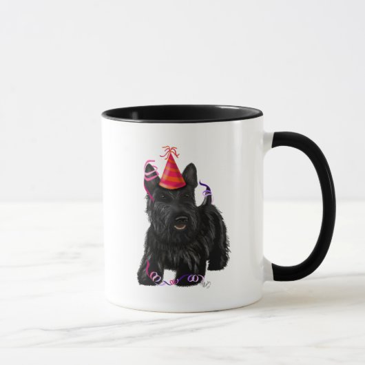 Mug Scottish Terrier et Casquette de fête (Droite)