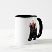 Mug Scottish Terrier et Casquette de fête (Devant droit)