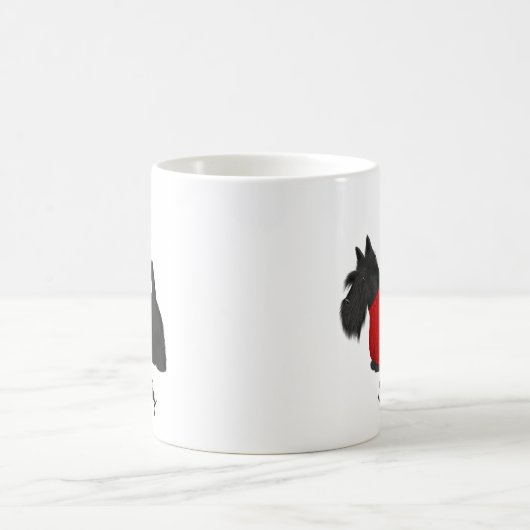 Mug Scottish Terrier (Scotty Dog) en pull sur blanc (Centre)