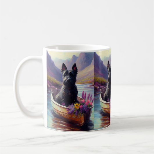 Mug Scottish Terrier sur une pagaie : une aventure Pit (Gauche)
