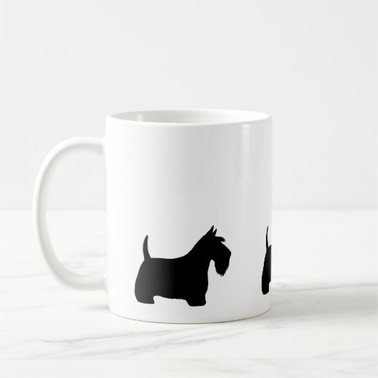 Mug Scottish Terriers Scottie Chien Silhouettes (Gauche)