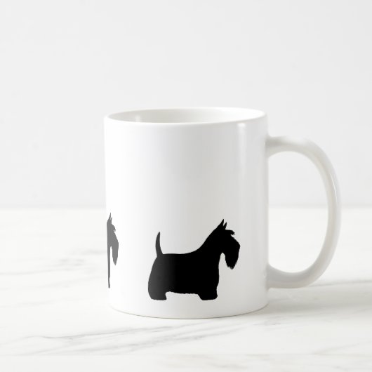 Mug Scottish Terriers Scottie Chien Silhouettes (Droite)