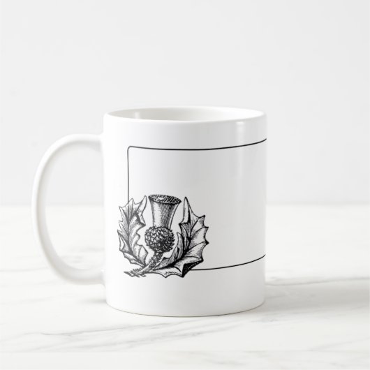 Mug Scottish Thistle Graphic (Gauche)
