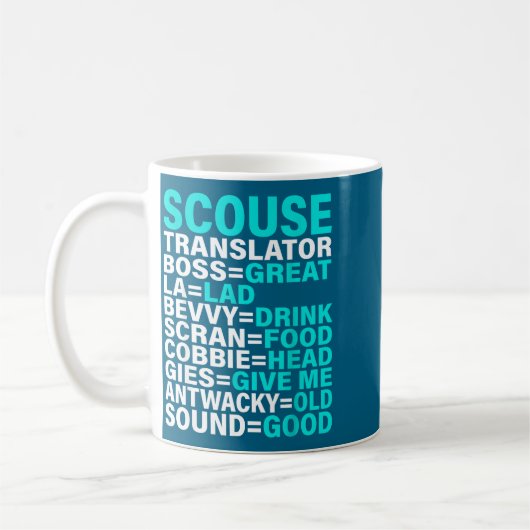 Mug Scouse Accent Translator Funny Liverol  (Gauche)