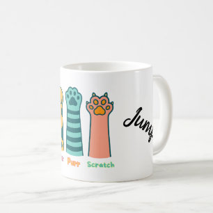 Mug Scratère de purr de miaule - Cute Funny Chat Paw M
