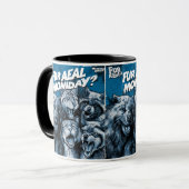 Mug Screaming Faces in Black and White Zine Art (Devant gauche)