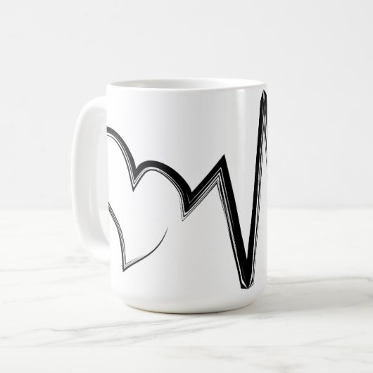 Mug Scribble Heart Love (Devant gauche)