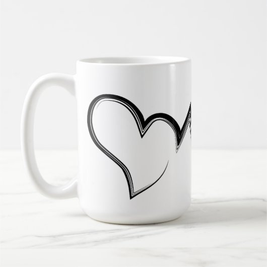 Mug Scribble Heart Love (Gauche)