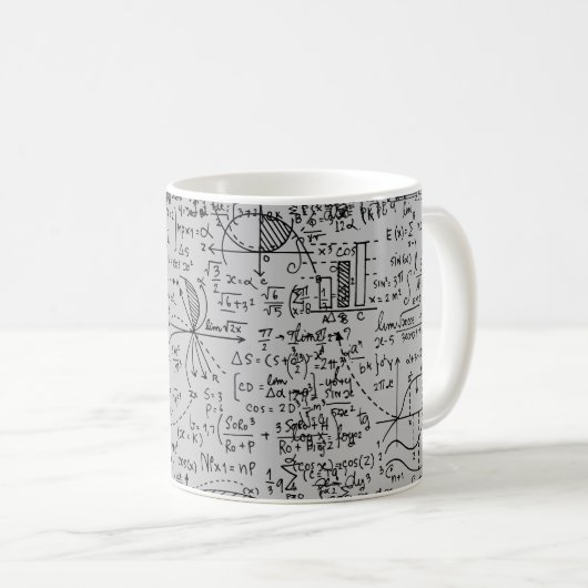 Mug scribbles mathématiques (Devant droit)