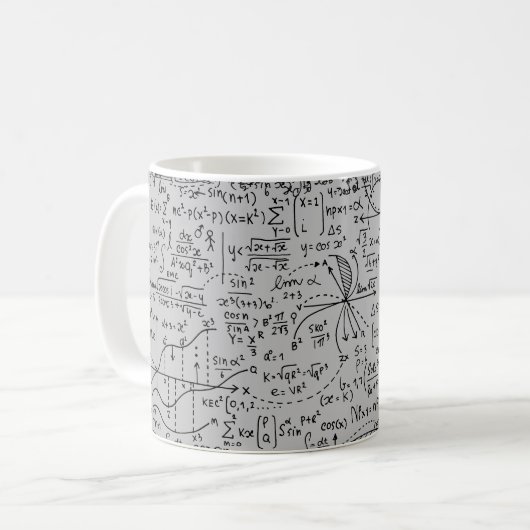 Mug scribbles mathématiques (Devant gauche)