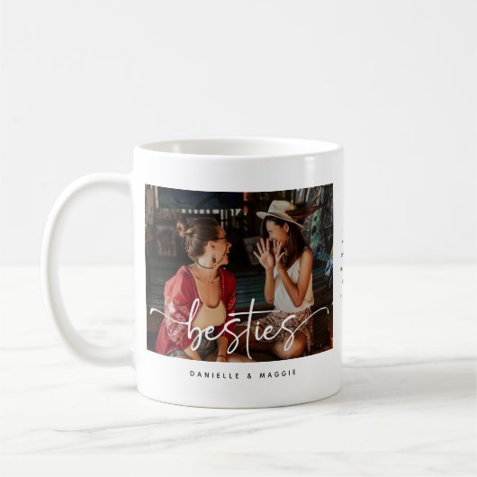 Mug Script Bestie Photo Keepsaké & Citation Cadeau (Gauche)