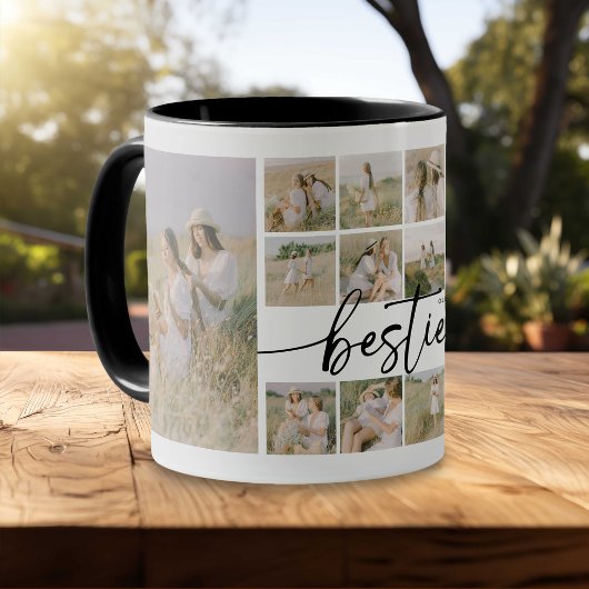 Mug Script Besties Photo Collage Personalized